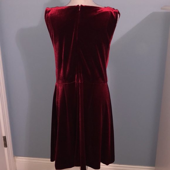 Talbots petite velvet sleeveless cowl neck midi dress - Picture 4 of 7